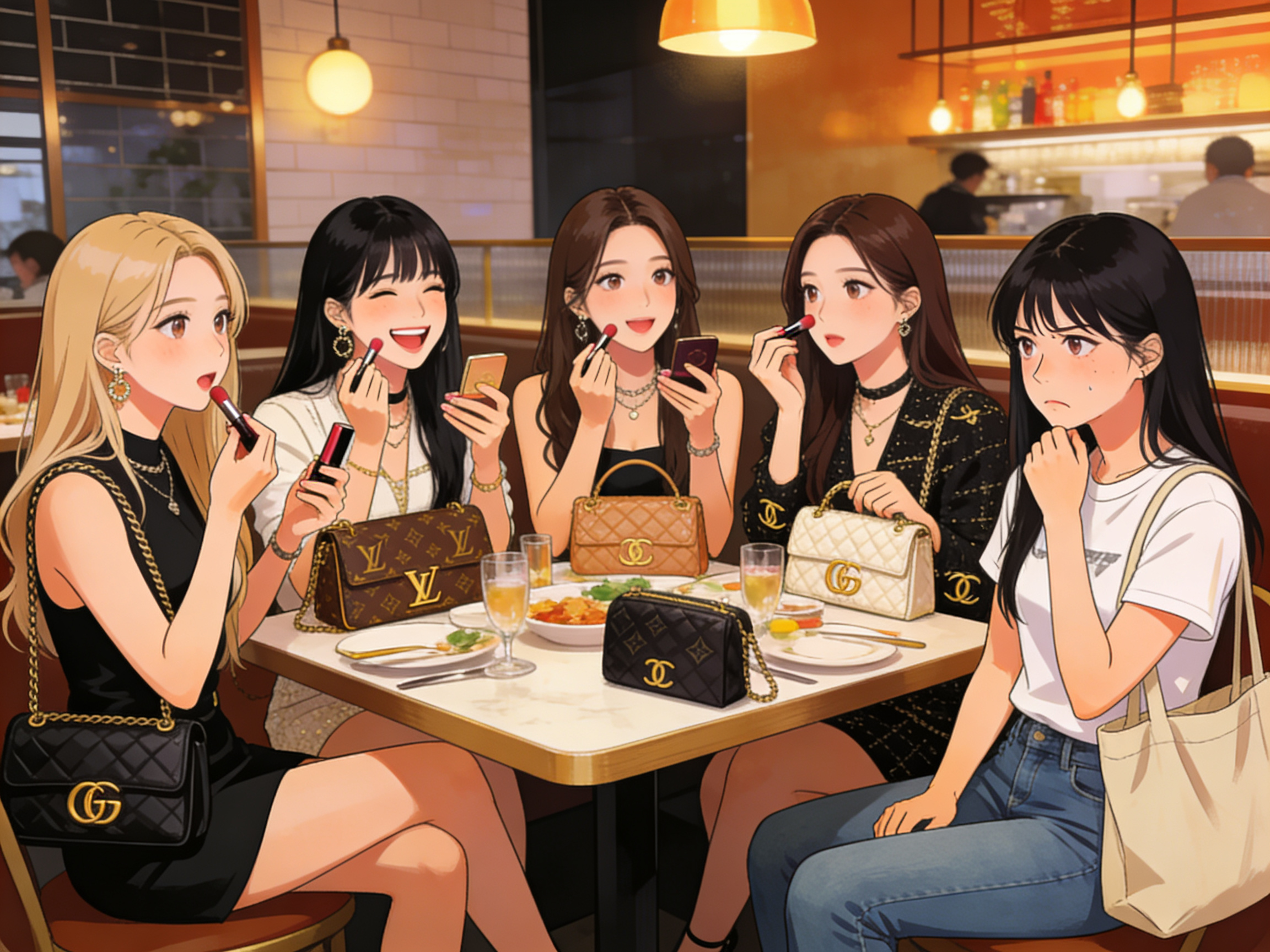 b A realistic illustra