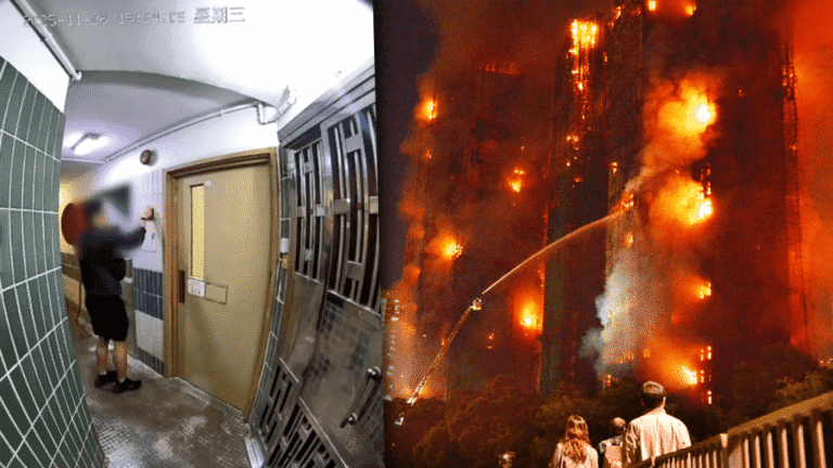 大埔宏福苑火災：CCTV直擊住戶狂敲無效火警鐘，求救無門！