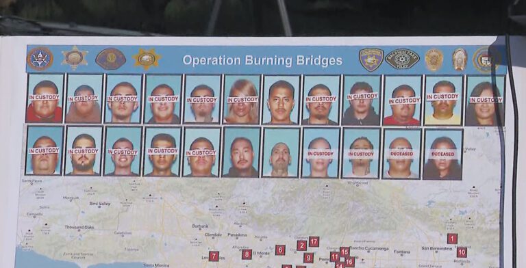 聯邦掃蕩洛杉磯黑幫起訴20人