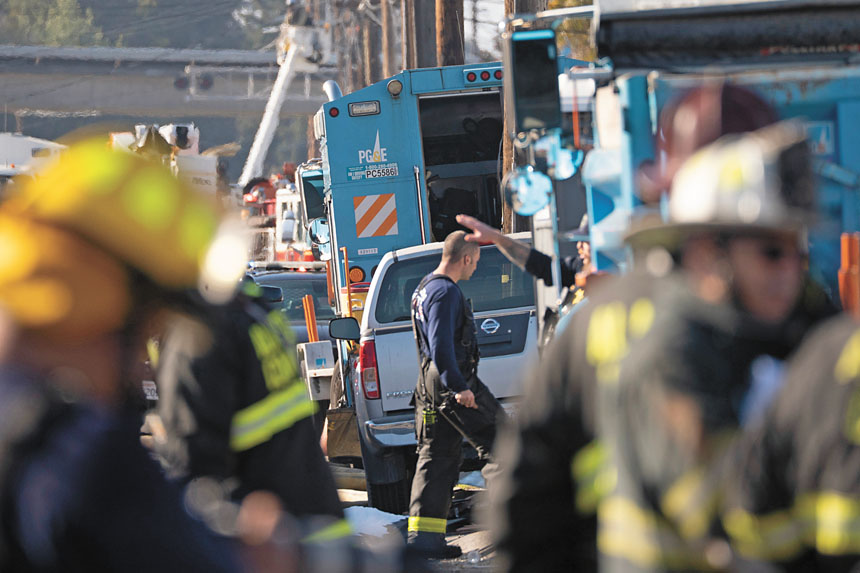 太平洋煤電（PG&E）被指未進行現場評估，未及時疏散民眾。美聯社資料圖