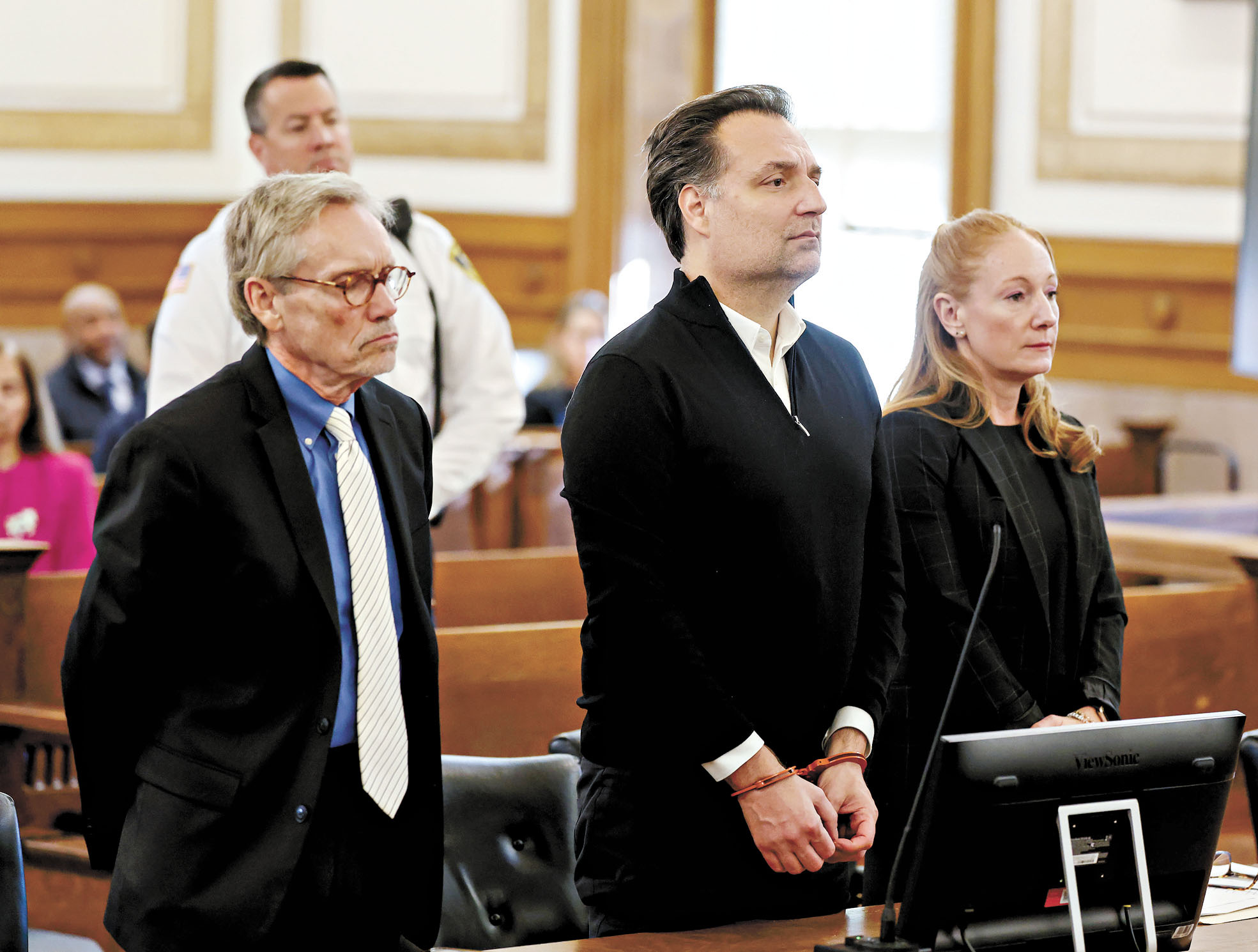 被告沃爾什殺妻罪成，被判終身監禁。Mark Stockwell/Boston Herald/美聯社