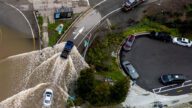 北加州遭風暴與大潮汐夾擊，影片顯示：三藩市灣區多地淹水交通癱瘓
