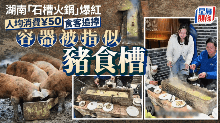 湖南農莊「豬食槽火鍋」爆紅！人均¥50需提前預約，網民熱議：邊食邊有畫面？