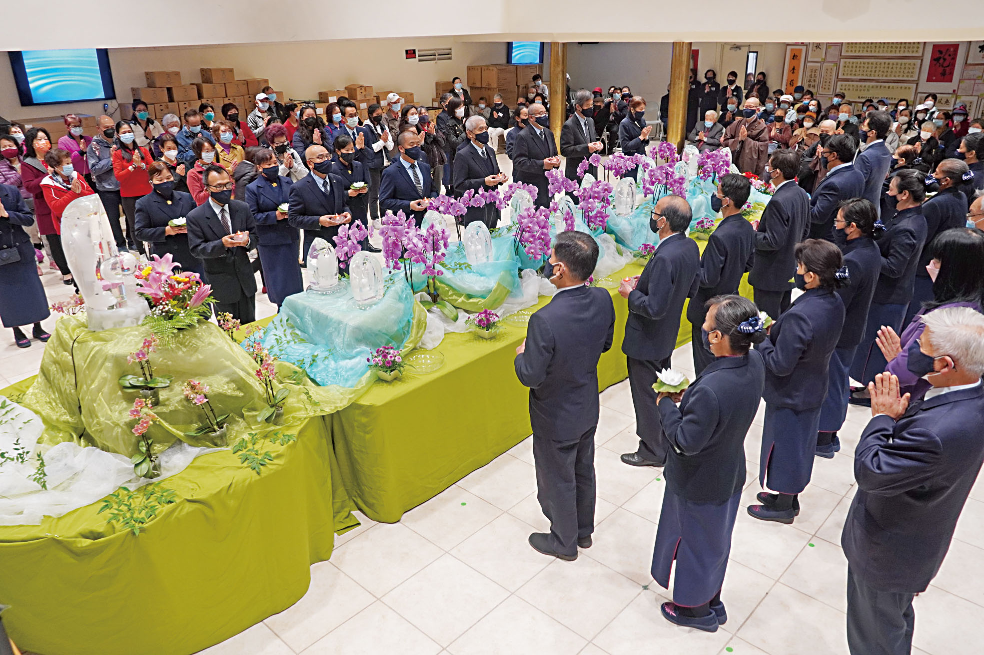 慈濟舊金山支會舉辦浴佛節。記者黃偉江攝