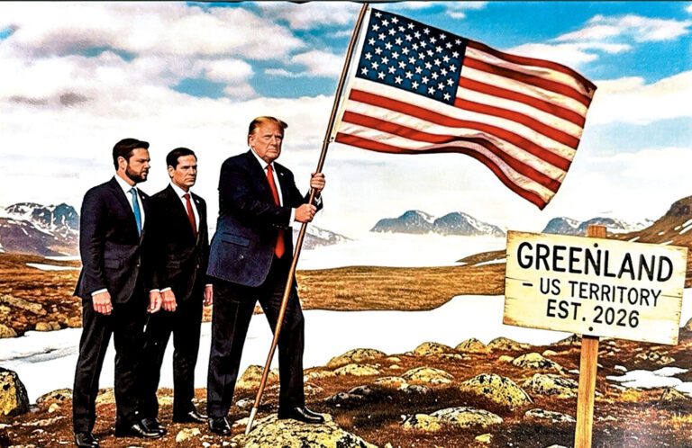 特朗普發「插旗格陵蘭」圖
