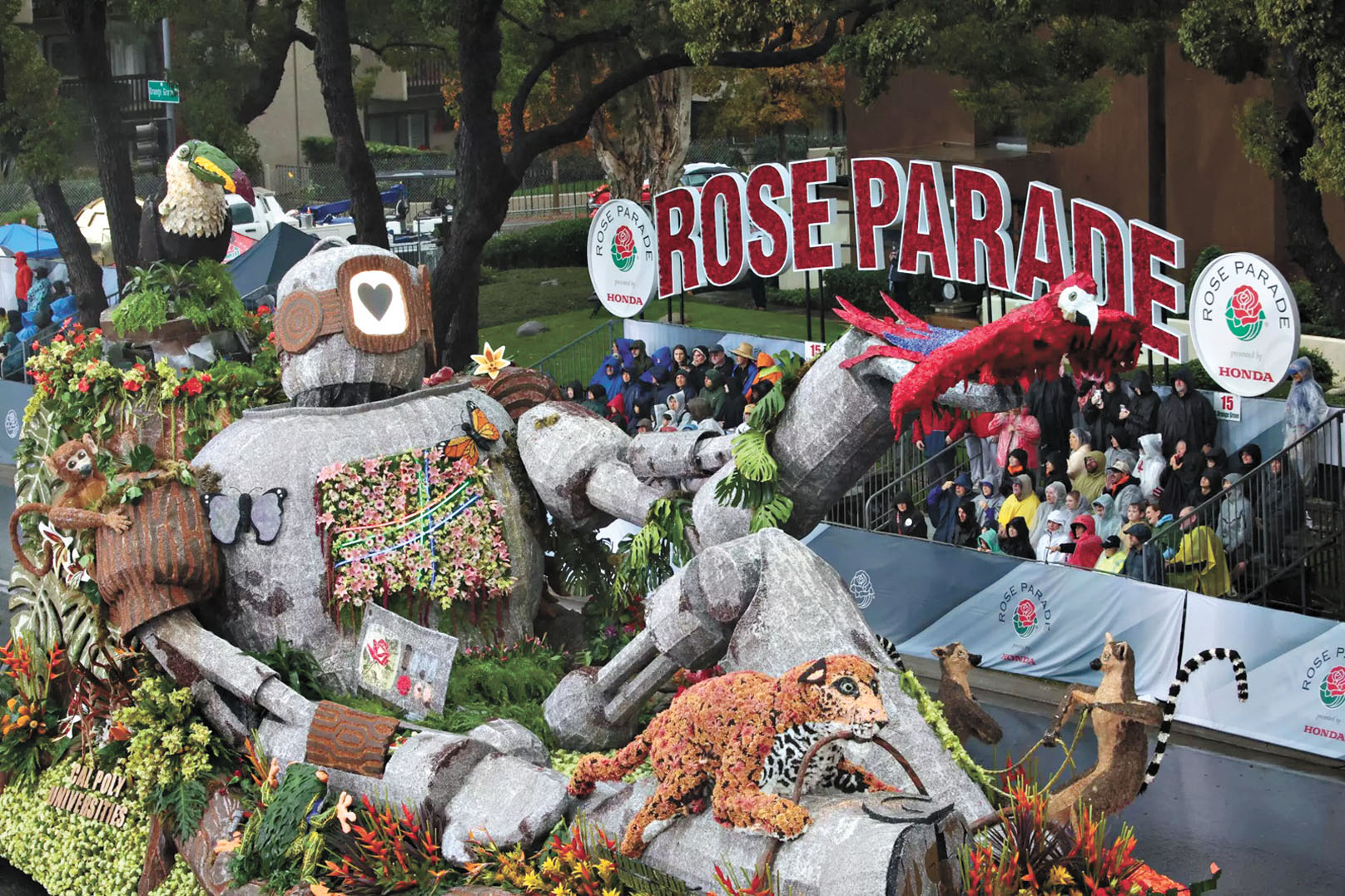 加州州立理工大學學生製作的花車贏得「最美參賽作品」的最高獎項。洛杉磯時報