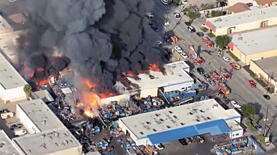 丙烷罐爆炸 南艾爾蒙地建築陷火海