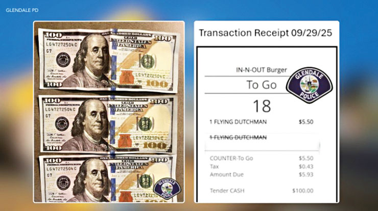 南加州多家In-N-Out遭假鈔詐騙