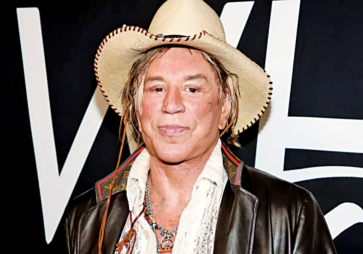 演員兼拳擊手米基洛克。洛杉磯時報