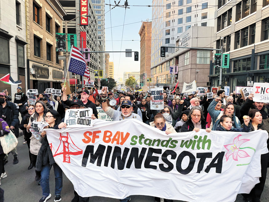 三藩市華人清潔工遊行 反ICE執法