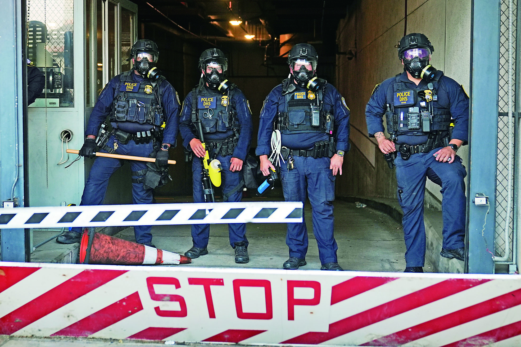 國土安全部執法人員此前在洛杉磯執行任務。美聯社資料圖