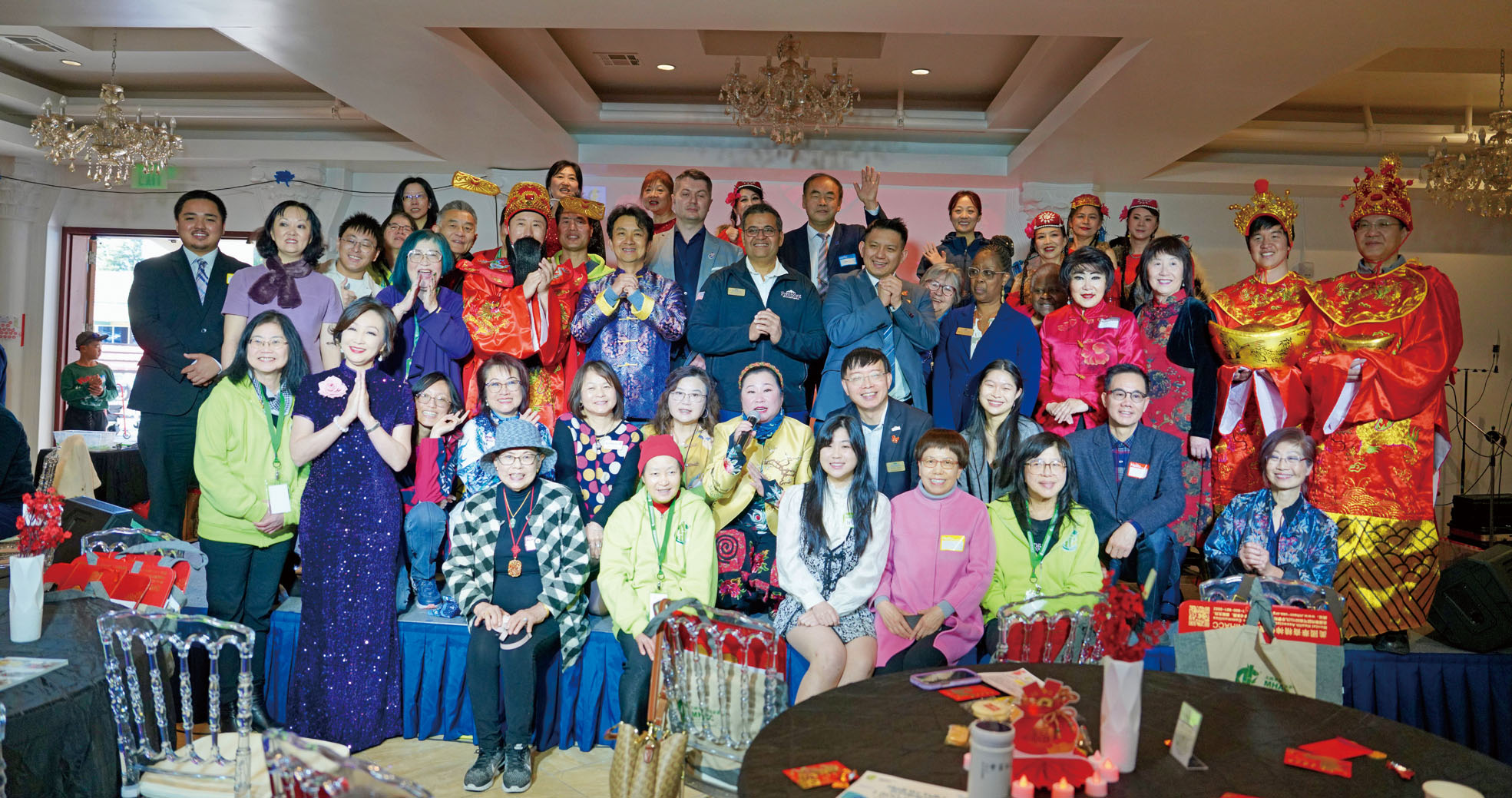 美國華商精神健康聯盟第14屆農曆新年慶祝會，在喜慶氛圍中迎新年並推廣心理健康意識。受訪者提供