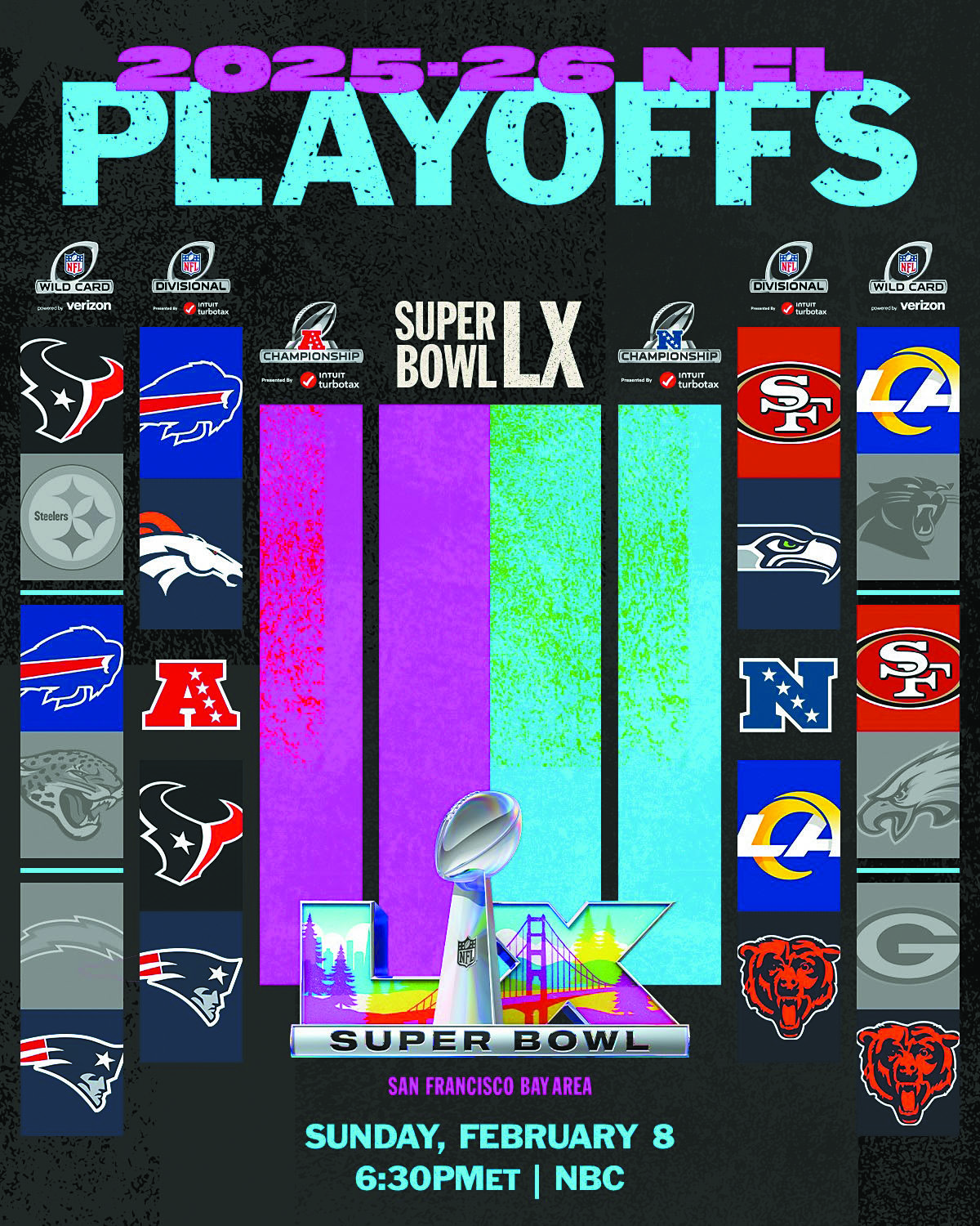 超級盃將於2月8日在聖他克拉市的利維球場舉行。NFL