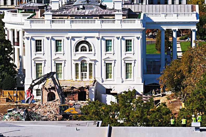白宮宴會廳屬「既定事實」   特朗普譴責叫停工程訴訟