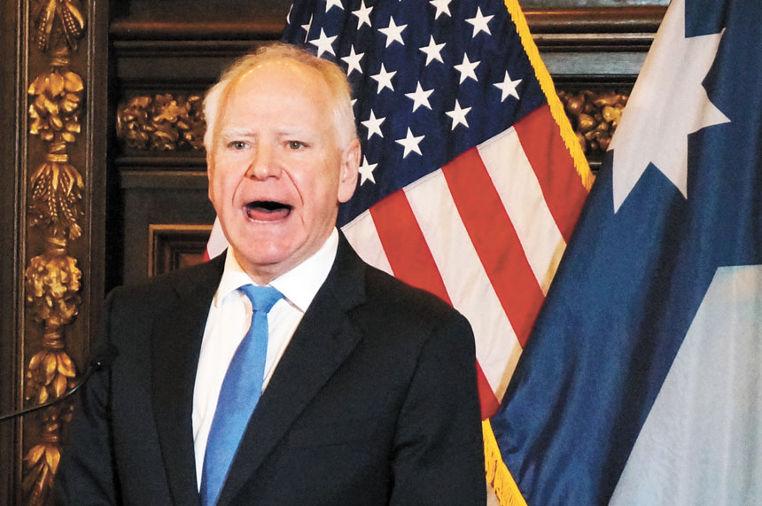 明尼蘇達州州長沃爾茲。美聯社