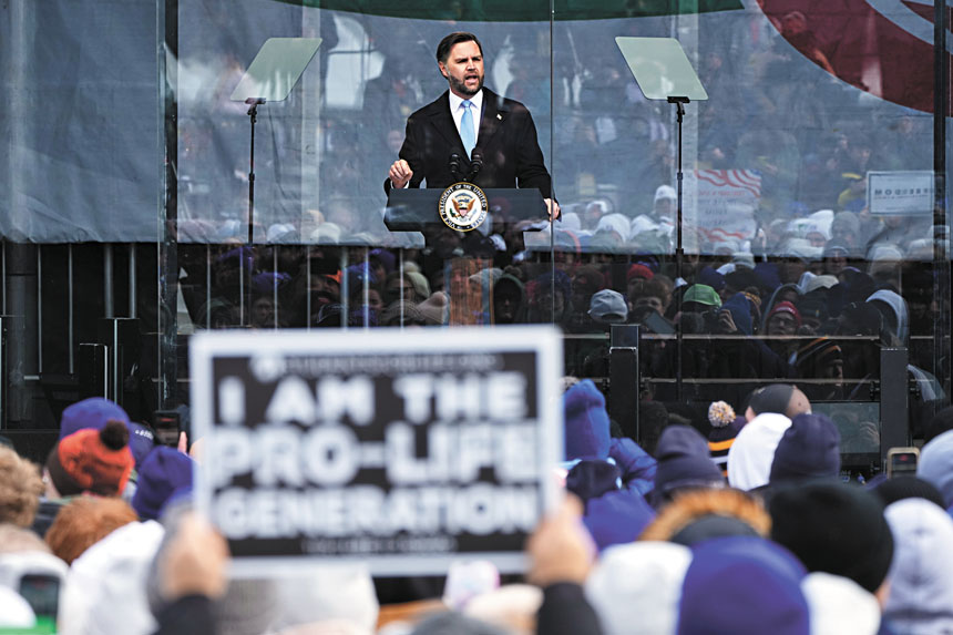 反墮胎人士聚首華府 萬斯約翰遜親臨打氣