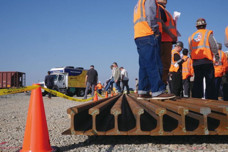 當局宣布加州高鐵首段119哩軌道鋪設工程最快可於9月開工。美聯社