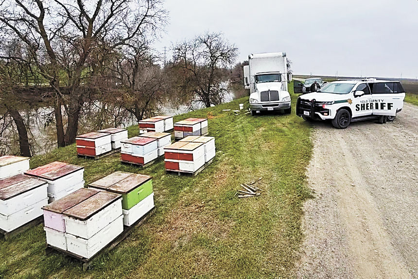 當局追回價值數萬元的失竊蜂箱。尤洛縣縣警局