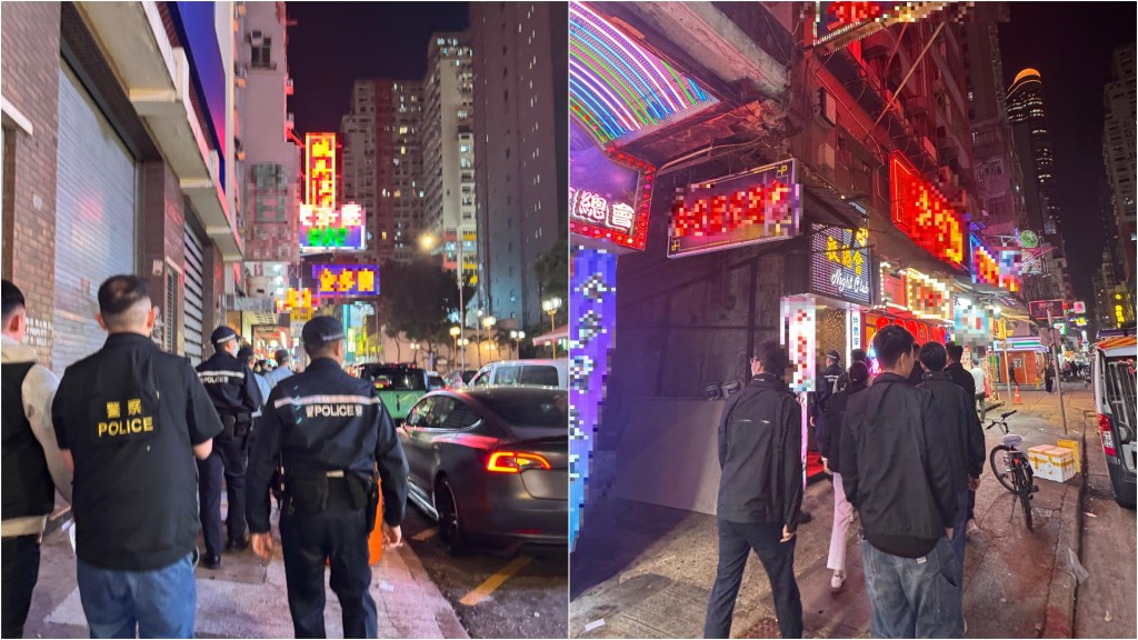 旺角警方「犁庭掃穴」行動 巡查19處所拘捕一名男子