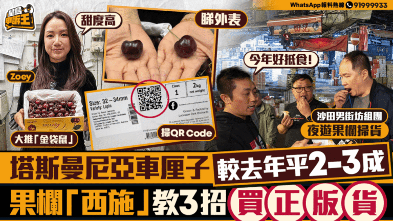 【果欄攻略】塔斯車厘子點分真假？業內人教路：認住呢個標記！