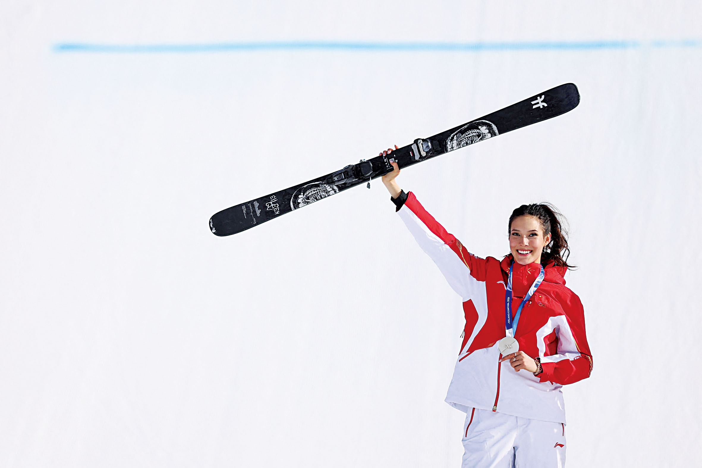 谷愛凌獲得銀牌。路透社