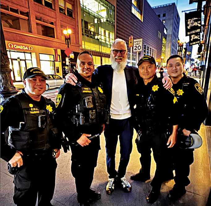 三藩市縣警局在Instagram上載名嘴大衛利達文與縣警員的合照。@sf_sheriff