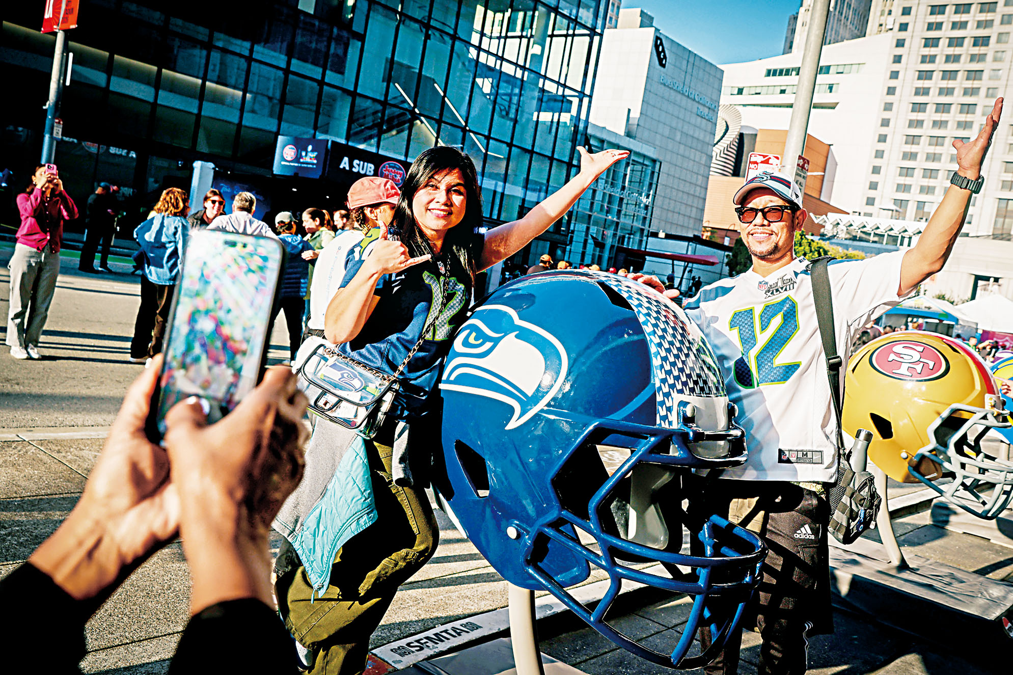 超級盃粉絲湧入三藩市。Bronte Wittpenn/三藩市紀事報/美聯社