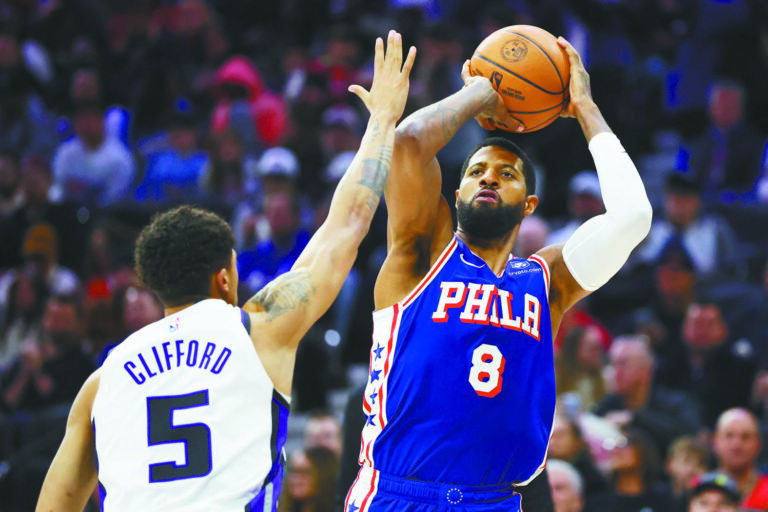 35歲的喬治本賽季仍是76人隊重要的進攻發起點。路透社