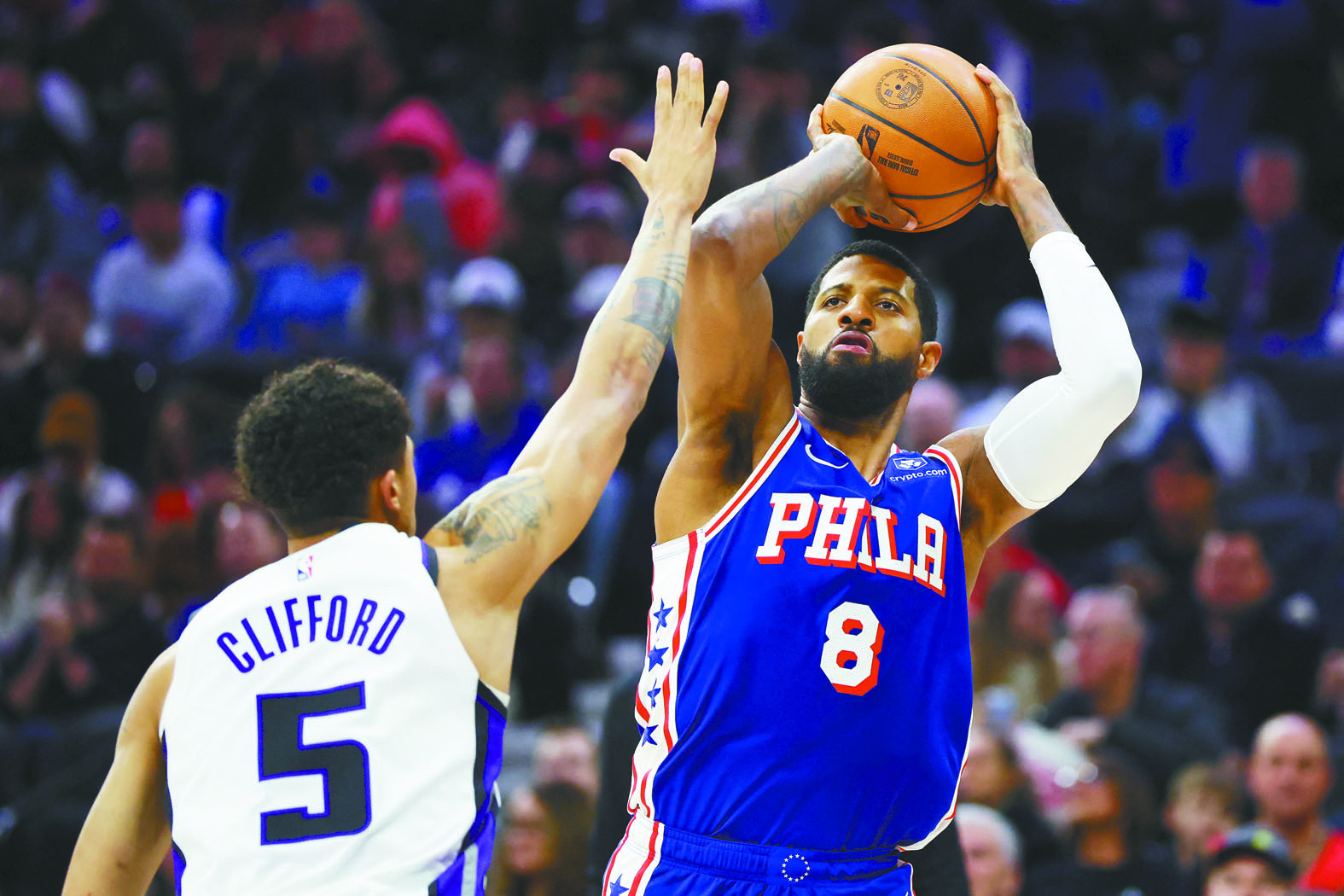 35歲的喬治本賽季仍是76人隊重要的進攻發起點。路透社
