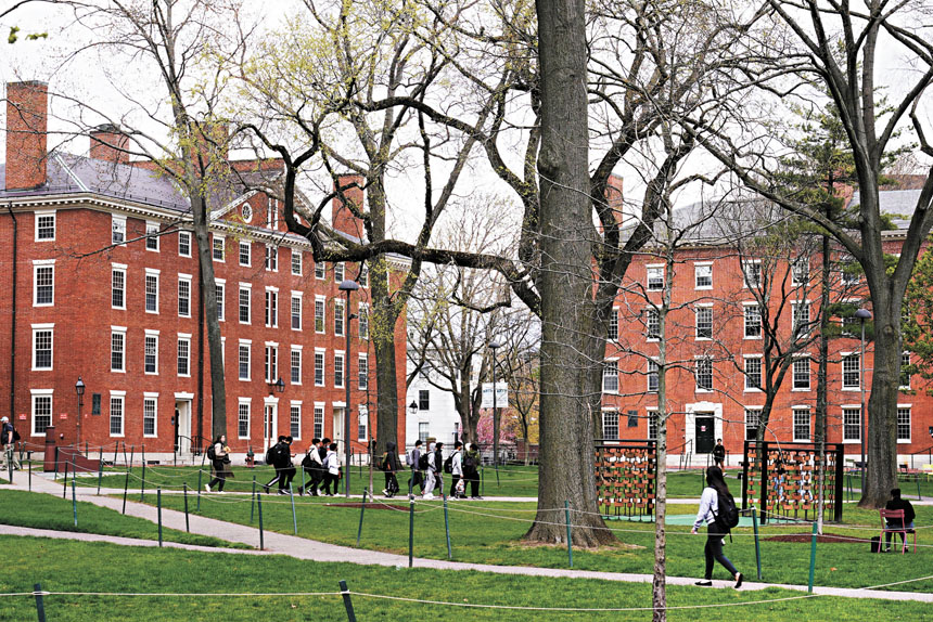 圖為哈佛大學校園。美聯社資料圖片